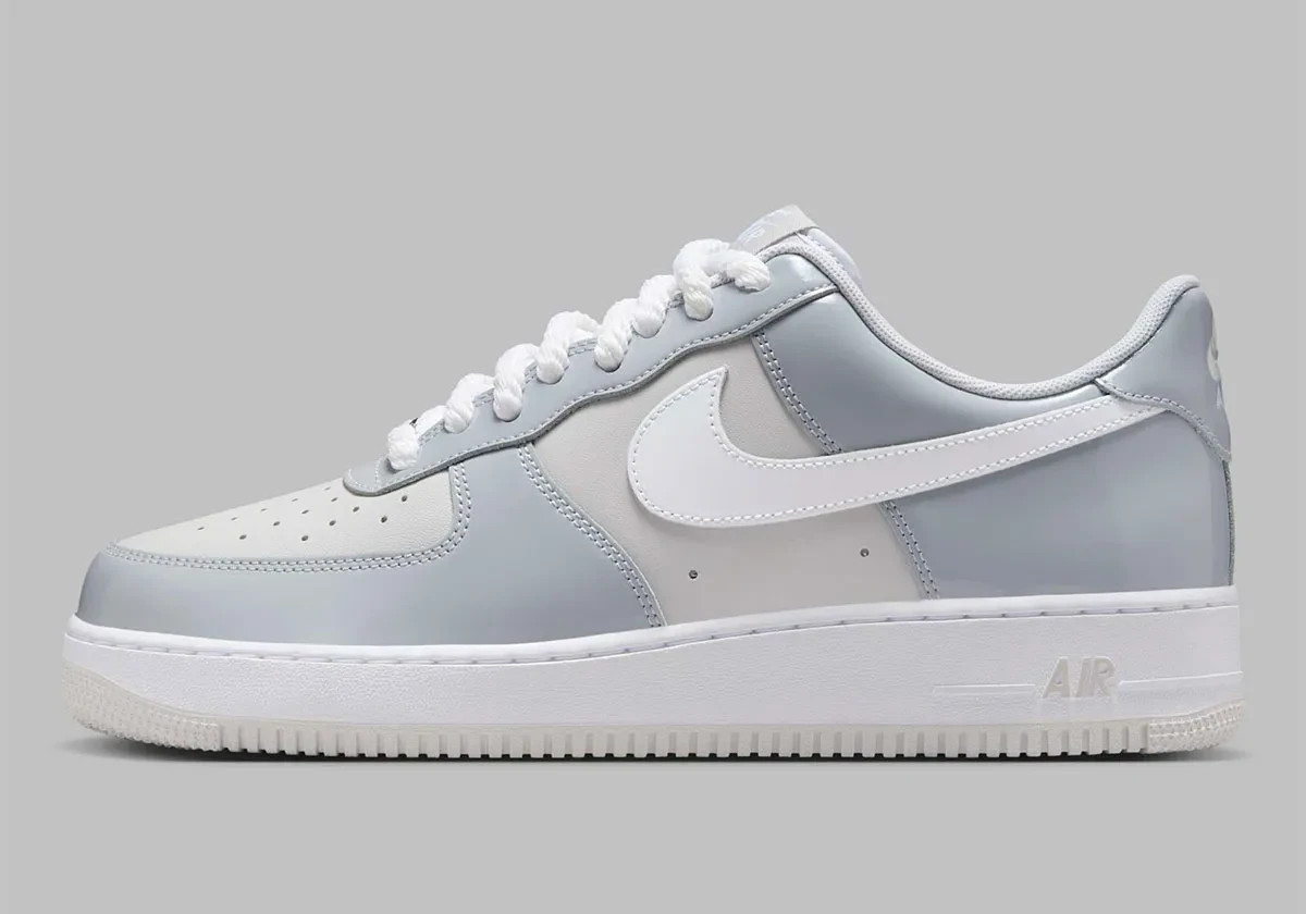 Size 10 - Nike Air Force 1 '07 LV8 Wolf Grey Patent for sale