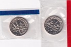 1985 P & D Roosevelt Dimes 10c 2Coins Set Mint in Cello #2075 — photo 2