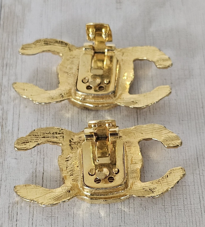 Clips para zapatos vintage con logotipo CC de CHANEL de Bluette hechos en Francia acabado brillante Foto 2 de 4