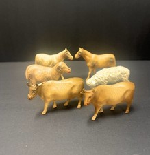 Vintage Celluloid Toy Lot of 6 Farm Animals - Made In USA