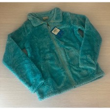 Columbia Girls Fire Side Sherpa Full Zip Fleece Jacket Aqua Blue Youth L 14/16