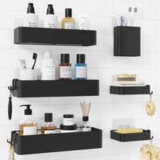 Shower Caddy Adhesive - 6-Pack, No-Drilling Shower Shelves with Soap Holder, ...