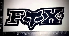 FOX BIKE RACING CHAMPIONSHIP HUGH QUALITY WHITE BLACK COLLECTIBLE PATCH LOOP TAC