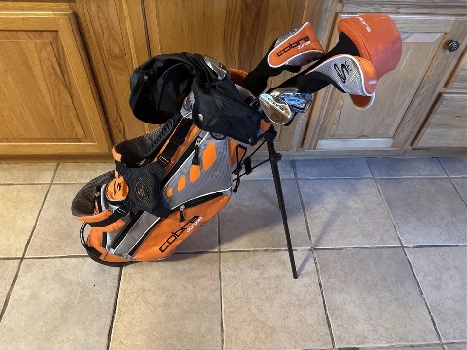 LH Cobra Junior JR Golf Set 7 Club Driver 3W 5H 7-9-S Putter Bag (53-60”) #B975 - Image 2 of 4