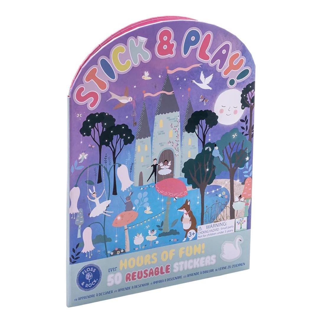 Kids Sticker Activity Book 50 Reusable Ballerina Travel Fun Girl Birthday Gift