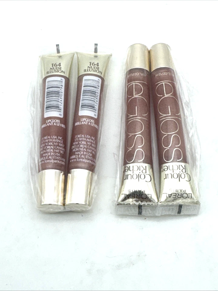 L'Oreal Paris Colour Riche Le Gloss Nude Illusion 164 Lipgloss 0,4 flüssige Unzen 2er-Pack - Bild 2 von 4