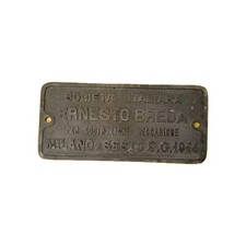 Targa Ferroviaria Vagone FS BREDA 1914