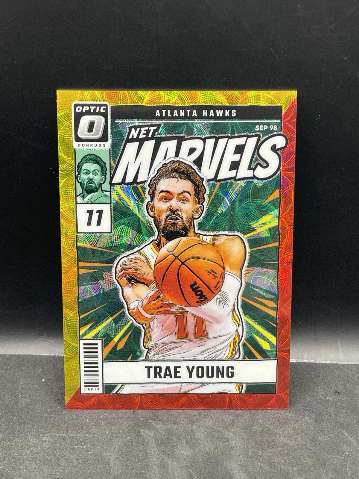 2024-25 Panini Donruss Optic Trae Young Red Gold Net Marvels /99 Atlanta Hawks