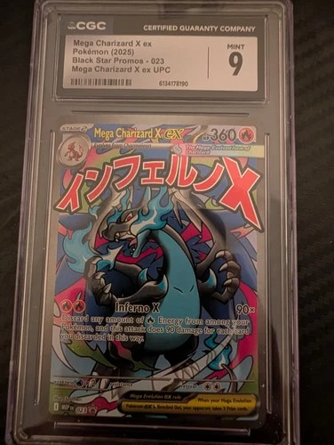 Mega Charizard X EX Holo Promo Me: Mega Evolution 023 CGC 9 2025 360 HP
