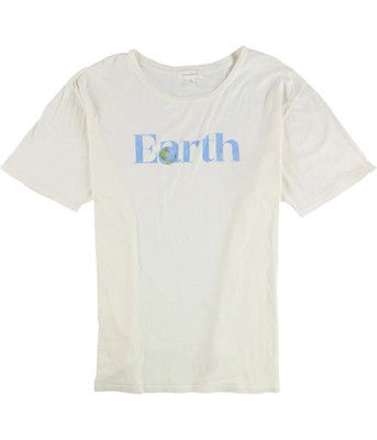 Treasure & Bond Womens Earth Graphic T-Shirt, ivory, Plus Size, 2X