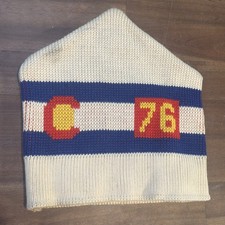 Wigwam Colorado 1976 Ski Cap Cream Vintage Wool Olympic Bid Beanie USA made Rare