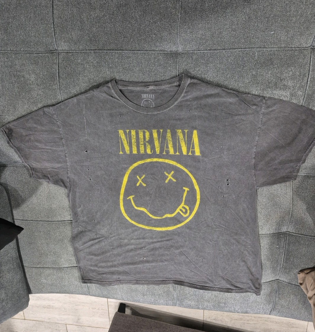 Nirvana Nevermind Distressed Oversized Graphic Ba… - image 12