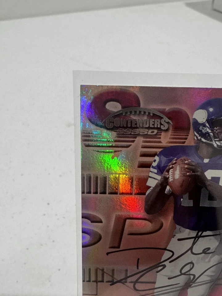 1999 Playoff Contenders ~ DAUNTE CULPEPPER ~ Red Speed RC Auto #'d /100 🔥 - Image 4 of 4