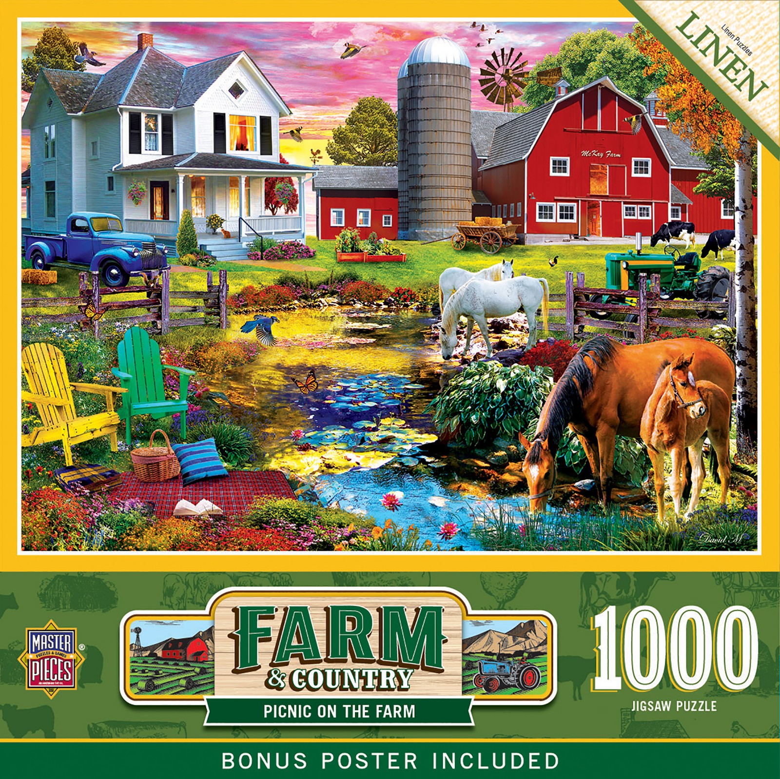 MasterPieces - Farm & Country - Picnic on the Farm 1000 Piece Jigsaw Puzzle