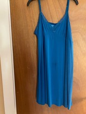 lingerie slip dress blue color lace details women  s size 2xl extra large