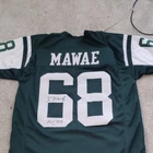 Kevin Mawae Signed New York Jets #68 Football Jersey HOF 2019 Schwartz Auth