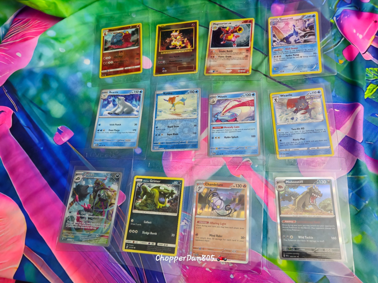 Pokemon TCG 12pc - Illustration Rare, Holo - Gouging Fire Ex 🔥Samurott💧Beartic