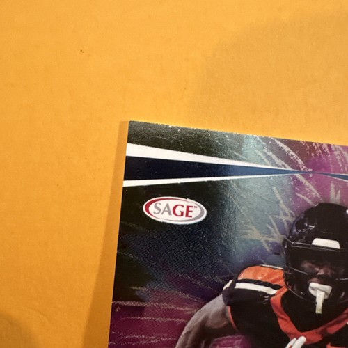 2025 SAGE High Series #AJTII Jermaine Terry II Blue Auto Oregon State/NY Giants - Picture 4 of 10