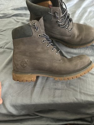 Timberland Men's Premium 6 in Waterproof Boot Dark Gray , Size 9.5