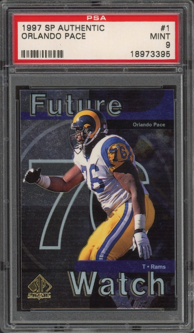 1997 SP Authentic #1 Orlando Pace ROOKIE PSA MINT 9