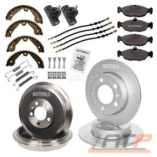 BREMSE BREMSEN SATZ SET KIT VORNE+ BREMSBACKEN HINTEN FÜR BMW 3-ER COMPACT E36