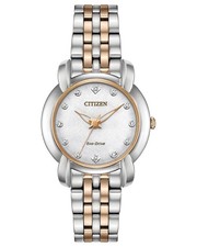 Orologio Citizen Jolie EM0716-58A donna 30 mm quadrante bianco prezzo al pubblico consigliato $450