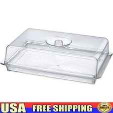 Premium Acrylic Serving Trays Set of 6 W/ Lids Parties Catering Events New