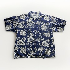 Vintage Y2K Quicksilver Hawaiian Shirt Mens XLarge Button Up Short Sleeve Floral