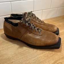 Vintage ALFA Norway Leather Nordic Cross Country Ski Shoes Boots