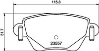 Hella Pagid Bremsbelagsatz Scheibenbremse 8DB 355 009-081 FüR Mondeo BWY Ford 3