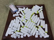 Junk Drawer Lot of Empty Lip Balm Twist-up Container Tubes w/Caps & Shrink Wrap