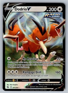 Dodrio V 201/264 Sword & Shield Fusion Strike Ultra Rare Holo