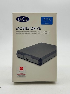 Lacie Externals 4TB Mobile Drive External Hard Drive - Used A