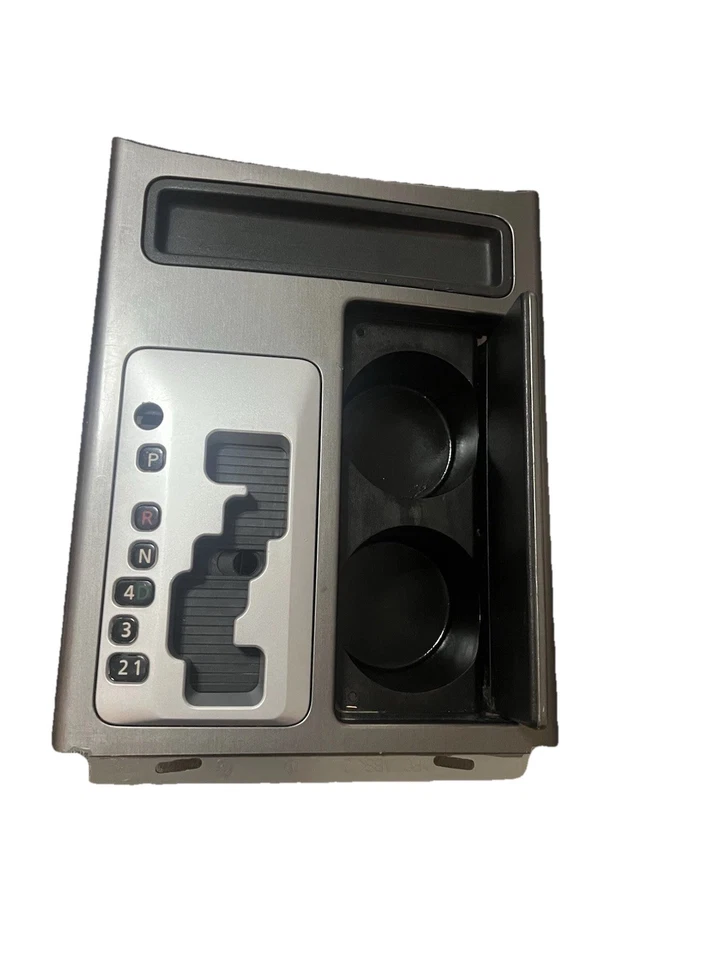 2008-15 Nissan Armada Titan Shifter Trim Bezel Cup Holder Trim Assembly Gray OEM - Image 3 of 4