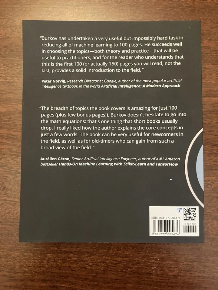 The Hundred Page Machine Learning Book by Andriy Burkov Fast Shipping.. - Image 2 of 4