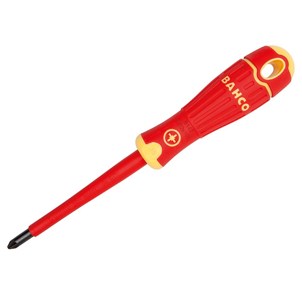 Bahco Bahcofit Insulated Screwdriver Pozidriv Tip Pz0 X 75Mm - Pozidriv Tip Pz0 X 75Mm - Image 3