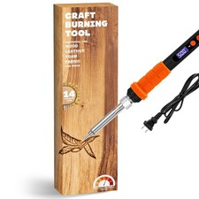 17 PCS Wood Burning Pyrography Pen Tool Kit Adjustable Temperature 14 Tips