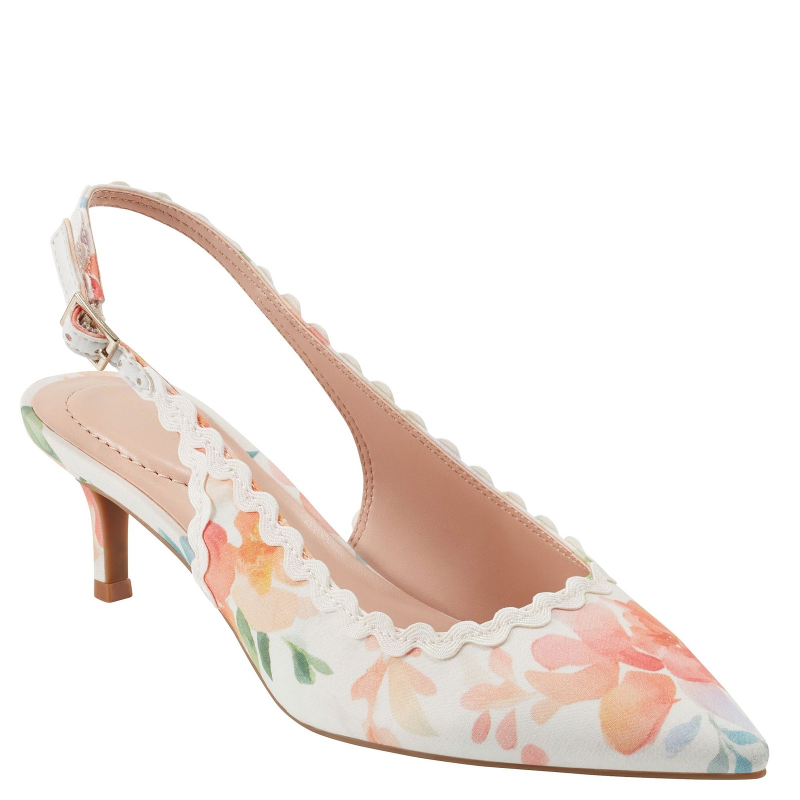 Женские туфли-лодочки Bandolino Albas 8.5 B(M) US - Персиковый / Мечтательный /Цветочный / Разноцветный/Слоновая кость