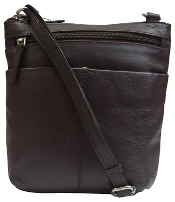 Women's Genuine Leather Every Day Purse Shoulder Cross Body Bag Slim 7 Colors