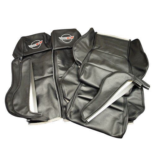 Corvette C4 Embroidered Sport Leather Seat Covers - 35th Anniversary ...