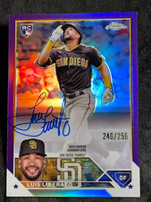 2023 Topps Chrome PURPLE REFRACTOR ROOKIE AUTO Luis Liberato 240/250