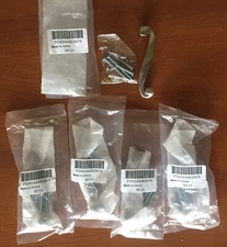 Lot of 5 Brushed Nickel Curvy Handles 3" New