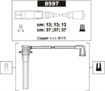 Original MAGNETI MARELLI Zündleitungssatz 941318111303 für Smart