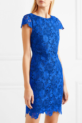 alice olivia clover lace dress CLOVER OPEN BACK DRESS in BLACK