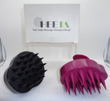 Heeta Scalp Massager Brush 2 Pack Silicone Dandruff Removal Waterproof