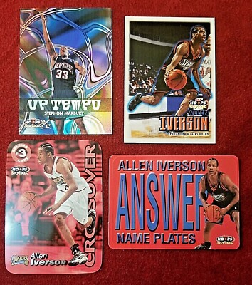 1999-00 NBA Hoops Calling Card Iverson Decade Bryant Uptempo Marbury Francis