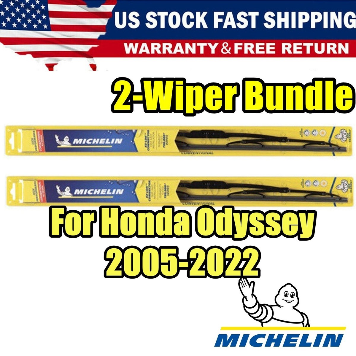 For Honda Odyssey (2005-2022 yrs) Direct Pair* 2x For Michelin 