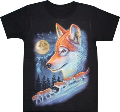 T-Shirts HEROBUFF Shirt mit  Wölfen - Wolf  - beidseitig farbig - S - XL