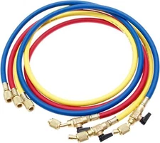 Refrigerant Charging Hose with Ball Valves HVAC Hoses 1/4'' SAE R410A 800 PSI Fi