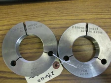 Go and No Go Thread Ring Gage Set 2.250"-49 UNS-2A